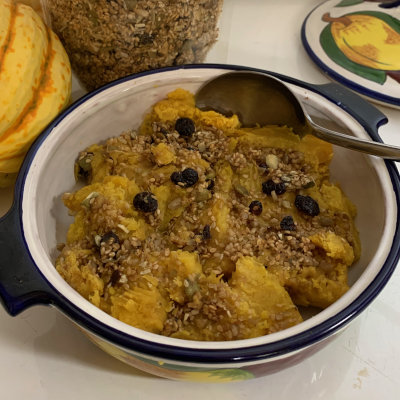 Squash topped with crumble recipe